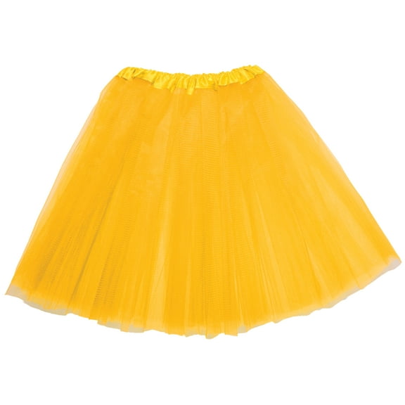 UNDERWRAPS 3-Layer Kids Tutu - Yellow Childrens Tutu Halloween Costume with Elastic Waist, Ballet Tutu Dress Up Kit