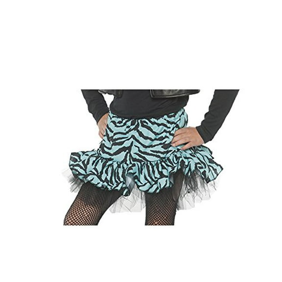 UNDERWRAPS 80's Retro Zebra Skirt - Halloween Costume for Girls, Cosplay Dress Up for Women, Halloween Party Outfits, Cute Skirt (Blue)