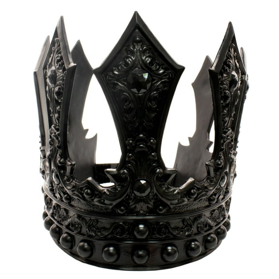 UNDERWRAPS Adjustable King Foam Crown - Black Crown, Adult Birthday Party Crowns, Medieval Costume Accessories, Movie Prop, Party Decor