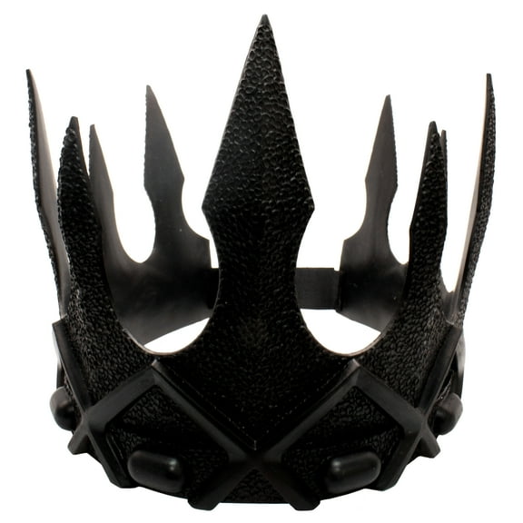 UNDERWRAPS Adjustable King Foam Crown - Evil King's Black Crown, Adult Birthday Party Crowns, Medieval Costume Accessories, Party Decor