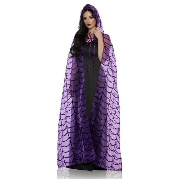 UNDERWRAPS Adult Purple Sheer Cape - Witch Costume for Women, Halloween Costumes, Cosplay Dress Up, Festival Cape, Couples Costumes, Role Play
