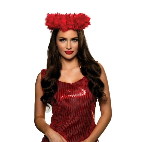 UNDERWRAPS Adult Red Halo Headband - Halloween Accessories for Women, Angel Halo Headpiece, Halloween Party Headbands, Cosplay Hair Band Accessory
