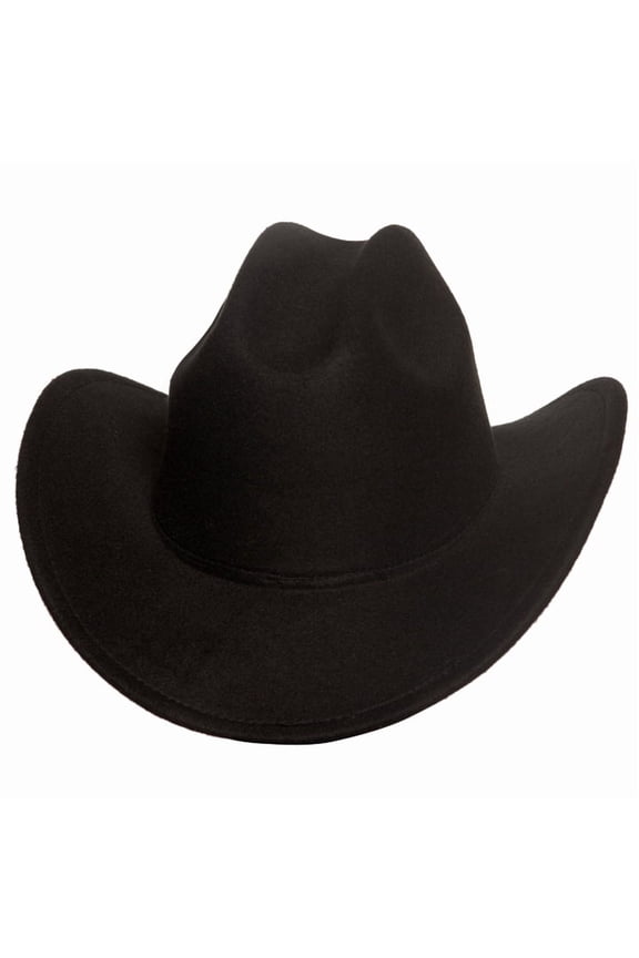 Black Cattleman Cowboy Hat - Western Hats for Men and Women, Cowboy Cosplay Accessories, Country Concert Hats, Thick Felt Hat