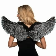 UNDERWRAPS Black Feather Angel Wings - Cosplay Costume for Dress Up, Halloween Party Wings, Wings Ornament, Angel Wings Wall Decor