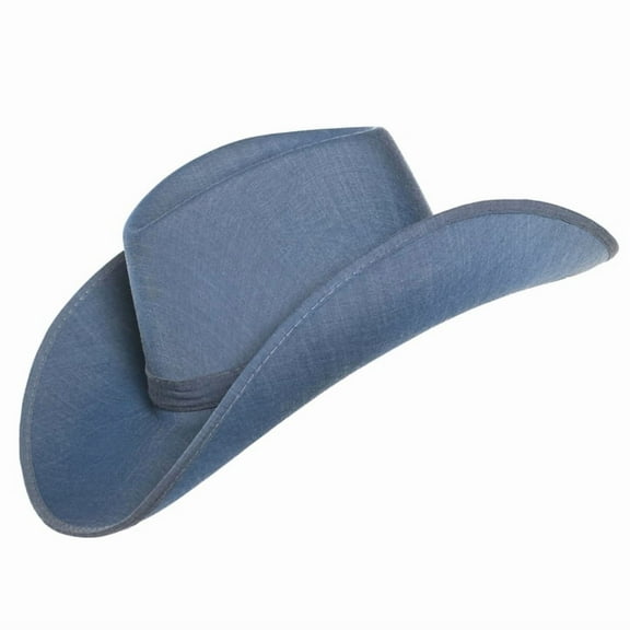 UNDERWRAPS Blue Denim Cowboy Hat - Cowboy Hats for Men and Women, Western Costume Accessories, 4th Of July Hat, Music Festival, Rodeo Hat
