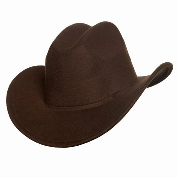 UNDERWRAPS Brown Cattleman Cowboy Hat - Western Hats for Men and Women, Cowboy Cosplay Accessories, Country Concert Hats, Thick Felt Hat