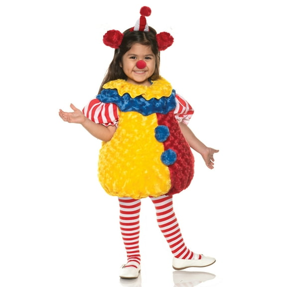 UNDERWRAPS Clown Toddler Halloween Costume - Clown Belly Baby Cute Costume for Girls & Boys Dress Up, Toddler Dress Up Play Set Costume Kit