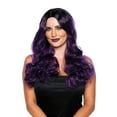 thumbnail image 1 of UNDERWRAPS Deep Purple Wig - Blended Wig Purple and Black Hair for Women, Long Wavy Iridescent Costume Wig, Wig Purple Ombre, Sexy Cosplay Wig, One Size., 1 of 1