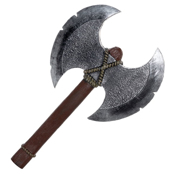UNDERWRAPS Double Sided Hand Axe - Faux Foam Axe for Halloween, Cosplay Accessory, Foam Costume Axe, Movie Props, Viking Axe, Horror Props