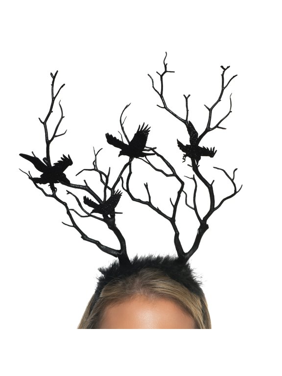 Evil Witch Crow Crown - Halloween Gothic Accessories, Renaissance Faire Headband Crown, Evil Queen Decor, Party Crowns for Women