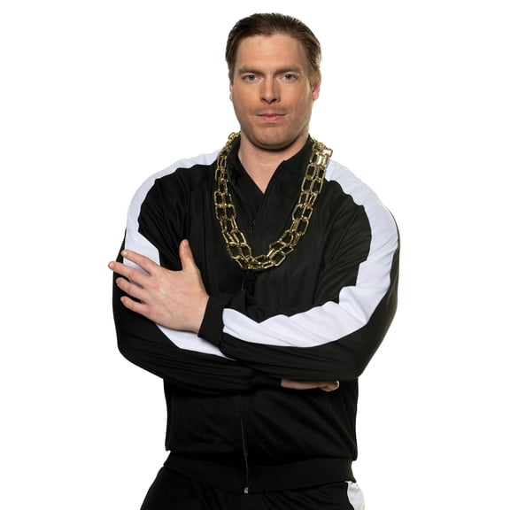 UNDERWRAPS Faux Gold Rope Chain - Halloween Accessories for Men, Adults Cosplay Outfit, Themed Parties for Dress Up, Cool 80s & 90s Rappers Chain