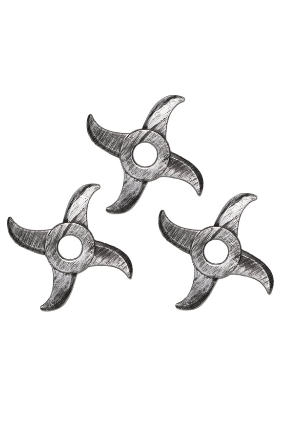 Faux Ninja Star Set - 3-Pack Costume Accessory, Ninja Assassin Set for Adults, Cosplay Accessories for Party, Anime Cosplay