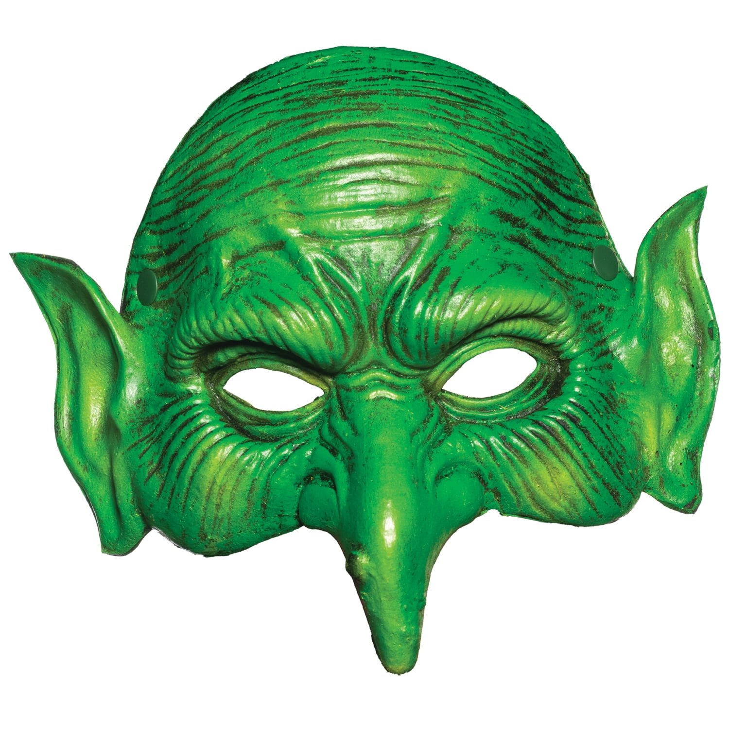 UNDERWRAPS Foam Goblin Half Mask - Green Mask for Halloween Costume, Cosplay Accessory, Masquerade Mask, Adult Green Demon, Witch Mask