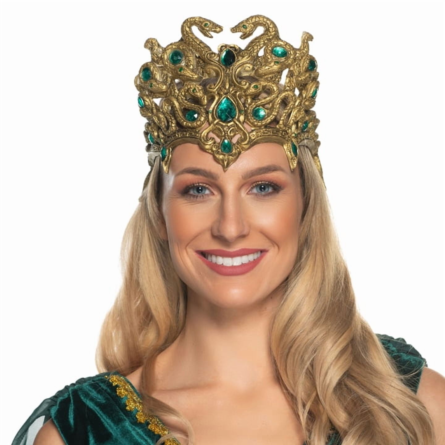 gold and green headpiece