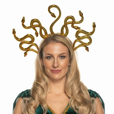 UNDERWRAPS Gold Medusa Snake Headpiece - Halloween Headband for Women, Medusa Costume Accessories, Snake Headpiece, Renaissance Decor