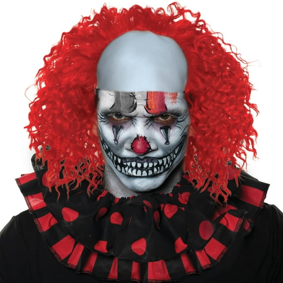 UNDERWRAPS Halloween Costume Wigs Cosplay - Clown Hair Wig with Bald Cap for Men Costume Wigs, Mens Scary Cosplay Wigs for Halloween (Black Clown, Adult OS)
