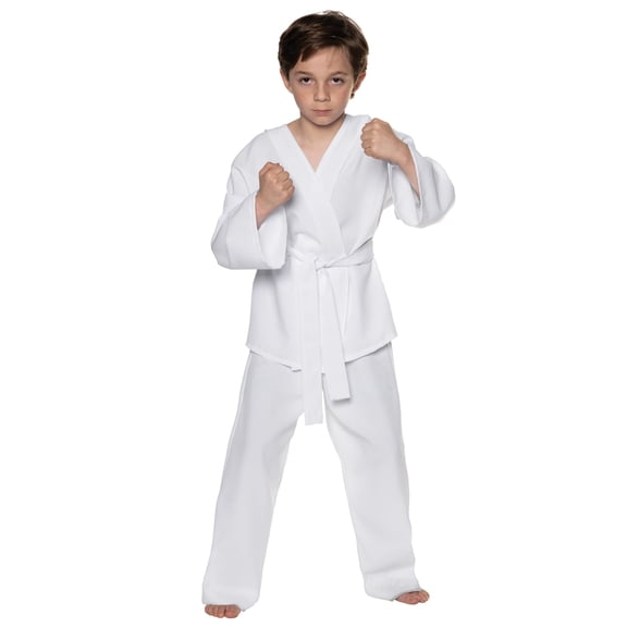 UNDERWRAPS Kids White Karate Gi - Halloween Outfits for Kids, Dress Up Costume for Boys (Child Medium 8+)