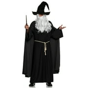 UNDERWRAPS Men's Black Warlock Costume - Halloween Costumes for Men, Renaissance Wizard Outfit, Cosplay Costume, Adult Sorcerer Costume