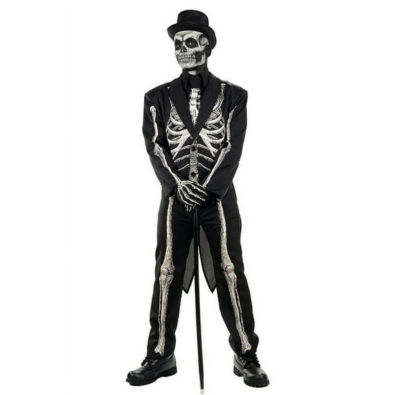 UNDERWRAPS Men's Bone Chillin Skeleton Tuxedo Costume, Black, Adult One Size