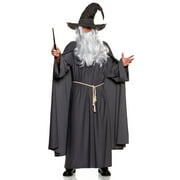UNDERWRAPS Men's Grey Warlock Costume - Halloween Costumes for Men, Renaissance Wizard Outfit, Cosplay Costume, Adult Sorcerer Costume