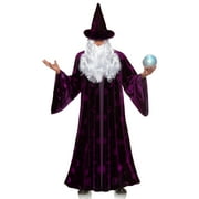 UNDERWRAPS Men's Purple Wizard Costume - Wizard Fantasy Costume, Magic Sorcerer Costume, Renaissance Halloween Outfit, Cosplay Costume