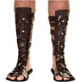 thumbnail image 1 of UNDERWRAPS Mens Greek Roman Sandals - Warrior, Knight Armor, Medieval Sandals, Cosplay and Halloween Accessories, Soldier, Viking, Renaissance Sandals(One Size), 1 of 2