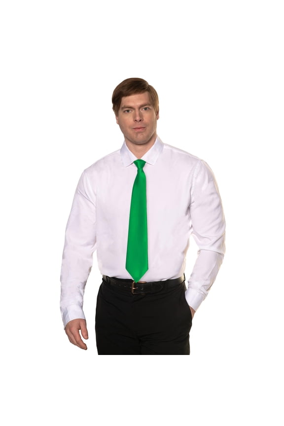 Mens Zip Up Tie - Mens Green Zip Ties, Boys Clip On Ties for Men Set, Mens Zipper Ties Outfit, Hot Neck Ties, Green Ties for Men Clip On (OS)