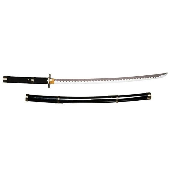 UNDERWRAPS Realistic Black Ninja Katana - Ninja Weapons for Adults, Kids Halloween Accessories, Faux Cosplay Weapons, Ninja Toys, Prop Black Katana (40.5)