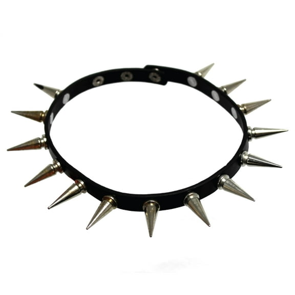 UNDERWRAPS Spiked Collar With Chains Necklace - Halloween Accesories, Punk Jewelry For Adults, Halloween Accesories, Cosplay Accessories, Gothic Chokers