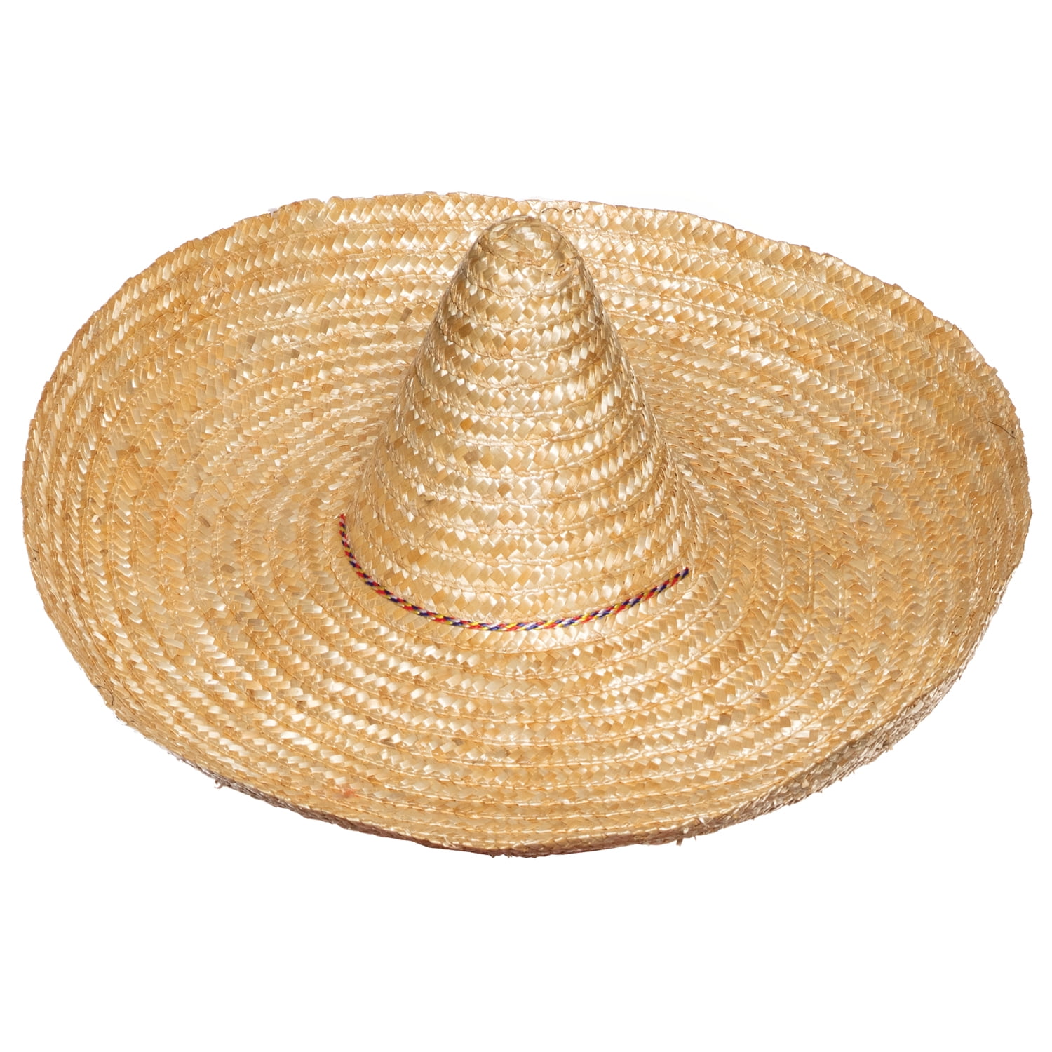 UNDERWRAPS Straw Sombrero Party Hat - Giant 24" Wide Sombrero Hats for Halloween & Party Favor, Fiesta Cinco de Mayo Decorations, Cowboy Costume Straw Hat