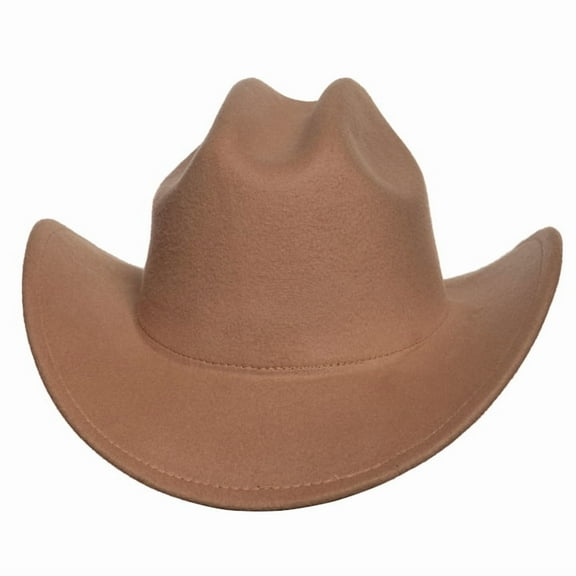 UNDERWRAPS Tan Cattleman Cowboy Hat - Western Hats for Men and Women, Cowboy Cosplay Accessories, Country Concert Hats, Thick Felt Hat