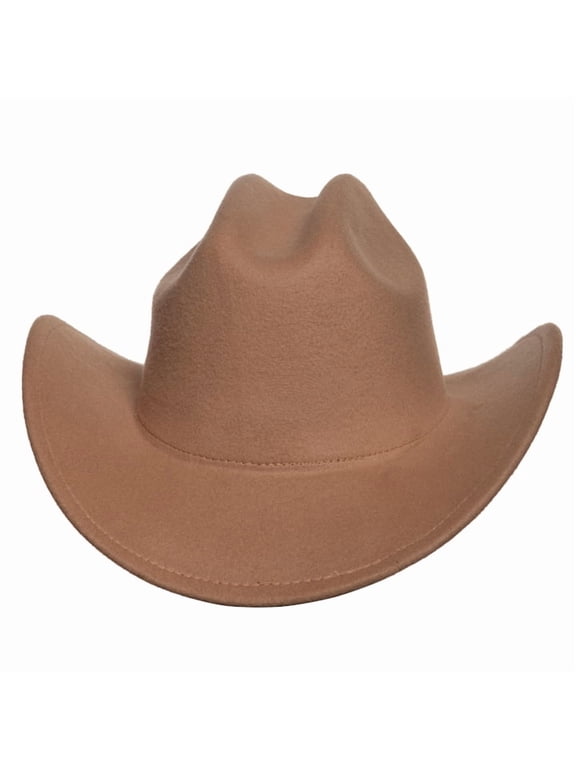 Tan Cattleman Cowboy Hat - Western Hats for Men and Women, Cowboy Cosplay Accessories, Country Concert Hats, Thick Felt Hat