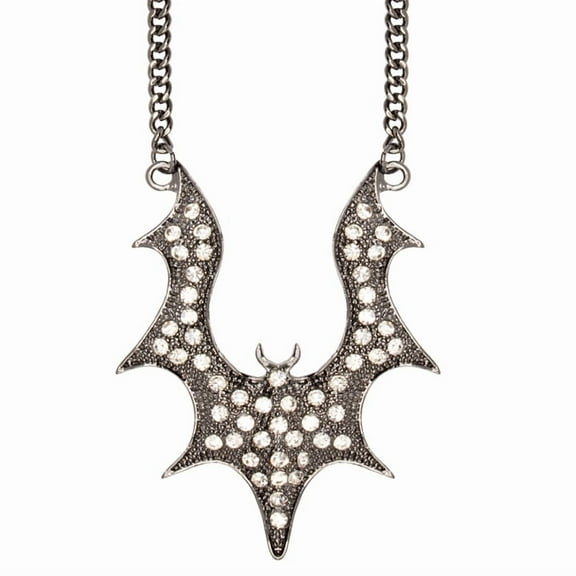 UNDERWRAPS Vampire Cross with Bat Wings - Gothic Vampire Cross Pendant, Goth Accessories, Costume Jewelry Chain, Jewelry for Halloween
