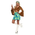 thumbnail image 1 of UNDERWRAPS Women's Flower Two Piece Set Costume- Women's Halloween Costume Set,Seventies Costumes for Women,Sexy front crop top disco outifits, Small (4-6), 1 of 6