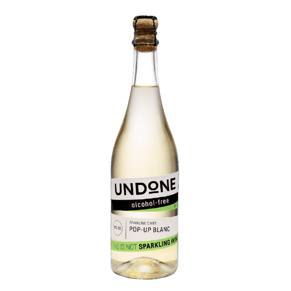 UNDONE No.20 THIS IS NOT SPARKLING WINE - Pop-up Blanc Non Alcoholic Wine (750 mL)| Zero Proof | Alcohol Free Wine Beverage | Non-alcoholic Wine Alternative
