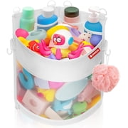 UNEEDE 3.5 Gallons Corner Mounted Mesh Bath Toy Organizer and Quick Dry Shower Caddy for Bathtub Toy Storage