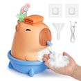 thumbnail image 1 of UNEEDE Capybara Soap Dispenser, Automatic Touchless Foaming with Advanced Sensor, IP7 Waterproof, Portable & Wall Mount Rechargeable, 9.5oz/280ml, Cute Soft Silicone Design for Bathroom, Decor Gifts, 1 of 7