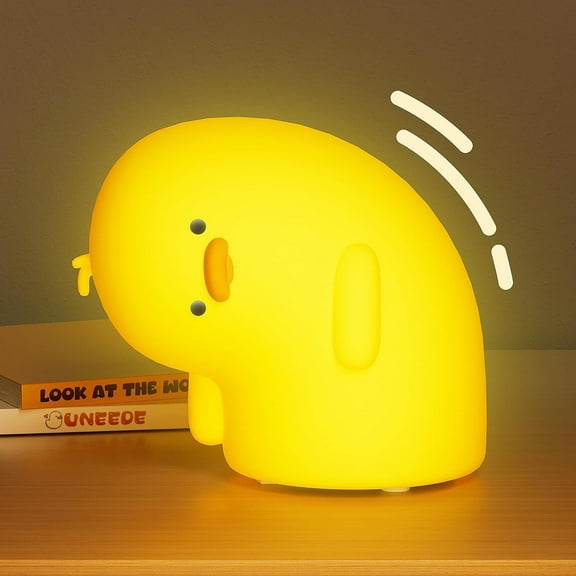UNEEDE Duck Night Light Silicone Nursery Lamp with Touch Dimmable Glow & Cozy Ambiance