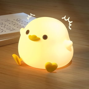 UNEEDE Silicone Rechargeable Duck Night Light with Touch Sensor for Bedrooms and Living Room