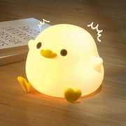 UNEEDE Silicone Rechargeable Duck Night Light with Touch Sensor for Bedrooms and Living Room