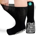 thumbnail image 1 of UNEEI 3 Pairs Cotton Diabetic Socks,Non-Slip Grip Hospital Socks with Grippers,Extra Wide Non Slip Diabetic Socks for Men Women,Size 13-15, 1 of 6