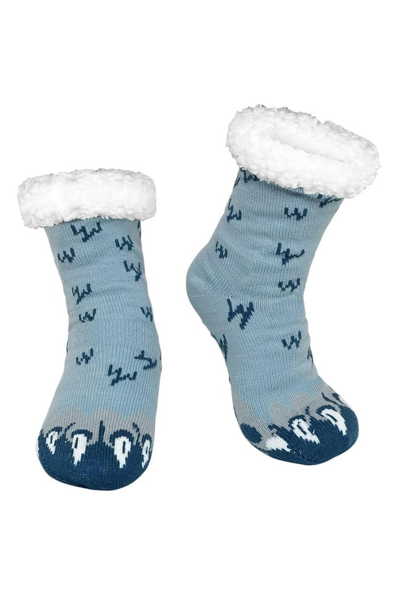 Men's Fuzzy Slipper Socks with Grippers,Winter Warm Cozy Thick Fuzzy Indoor Fluffy Home Socks, Thick Comfy Non Slip Gift Socks
