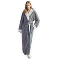 thumbnail image 1 of UNEEI Robes for Women,Long Plush Winter Bathrobe with Hood, Fluffy Comfy womens robes with Side Pockets, Cozy Sleepwear for Women, Ideal Gift for Winter Nights, 1 of 9