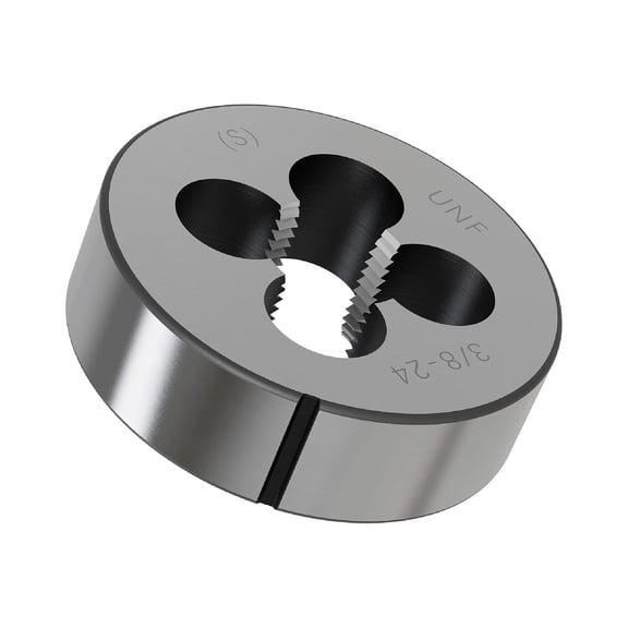 (3/8"-24 UNF) Round Threading Die - Right Hand Alloy Tool Steel Screw Thread Cutting Die - 30mm OD Precision Mending Tool for Bolts & Rods
