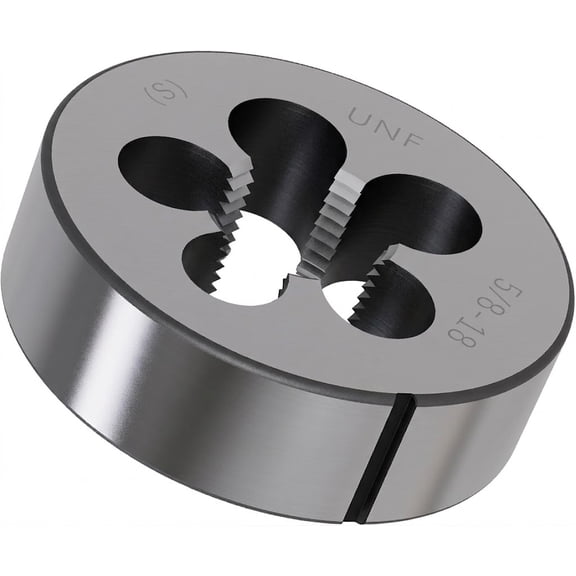 (5/8"-18 UNF) Round Threading Die - Right Hand Alloy Tool Steel Screw Thread Cutting Die - 30mm OD Precision Mending Tool for Bolts & Rods