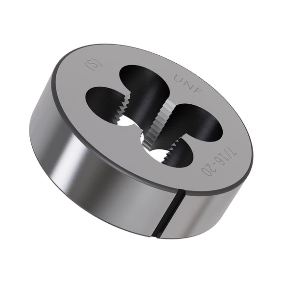 (7/16"-20 UNF) Round Threading Die - Right Hand Alloy Tool Steel Screw Thread Cutting Die - 30mm OD Precision Mending Tool for Bolts & Rods