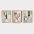 thumbnail image 1 of UNFFRAMED Abstract Modern Heart Wall Art Set Of Three 3 Posters, Able, Eclectic Gold Pink Decor, Elegant Valentine'S Day Love Set 3 Prints 16x24, 1 of 3