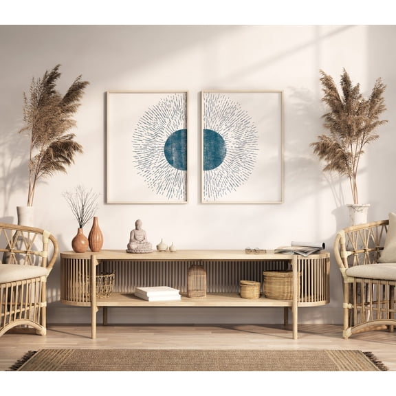 UNFFRAMED Abstract Sun Art, PrintsSun Wall Art, Boho Print,Sun Art Print, Geometric Sun Decor, Minimalist Sun Art, Boho Sun Print, Printable Set 2 Prints 8x12