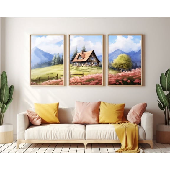 UNFFRAMED Black Forest Poster Set, Germany Landscape Art Set 3 Prints 20x30
