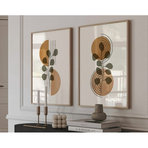 Luvia Boho Set Of 2 Neutral Color Boho Room Decor Boho, Boho Gallery Set, Bedroom Decor, Modern Wall Decor Set 2 Prints 20x30 UNFRAMED